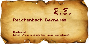Reichenbach Barnabás névjegykártya