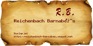 Reichenbach Barnabás névjegykártya